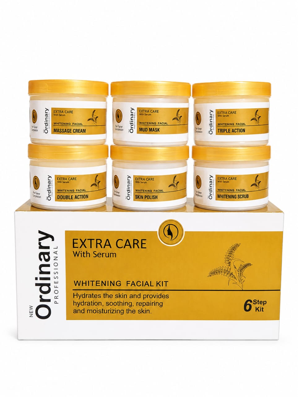 Ordinary Professional Extra Care Whitening Facial Kit – 6 Step Brightening & Hydrating Skincare Set