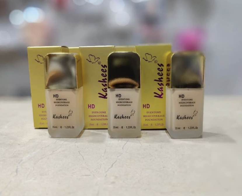 Kashees HD Eventone High Coverage Foundation – Full Coverage Long-Lasting Matte Liquid Foundation (35ml)