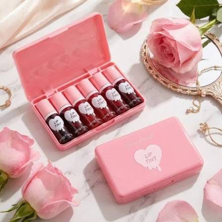 Hengfang Lip Tint Set – Pack of 6 Long-Lasting Waterproof Velvet Lip Tints
