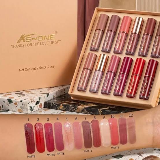 12 Colors Liquid Matte Lipstick Gift Set – Long-Lasting Waterproof Lip Color Collection