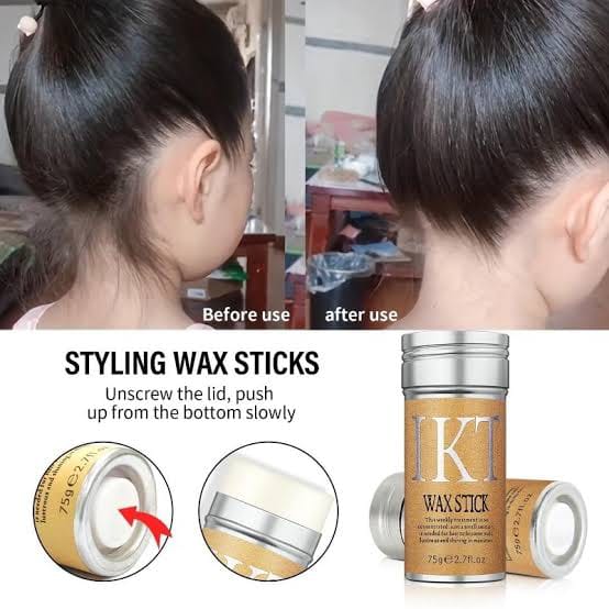 IKT Hair Wax Stick – Long-Lasting Flyaway Control &amp; Hair Styling Stick with Beeswax, Avocado Extract &amp; Glycerin (75g)