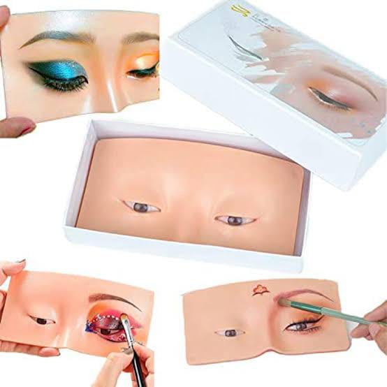 3D Silicone Eye Practice Pad – Reusable Makeup Training Dummy for Eyeliner, Eyeshadow &amp; Eyebrow Practice
